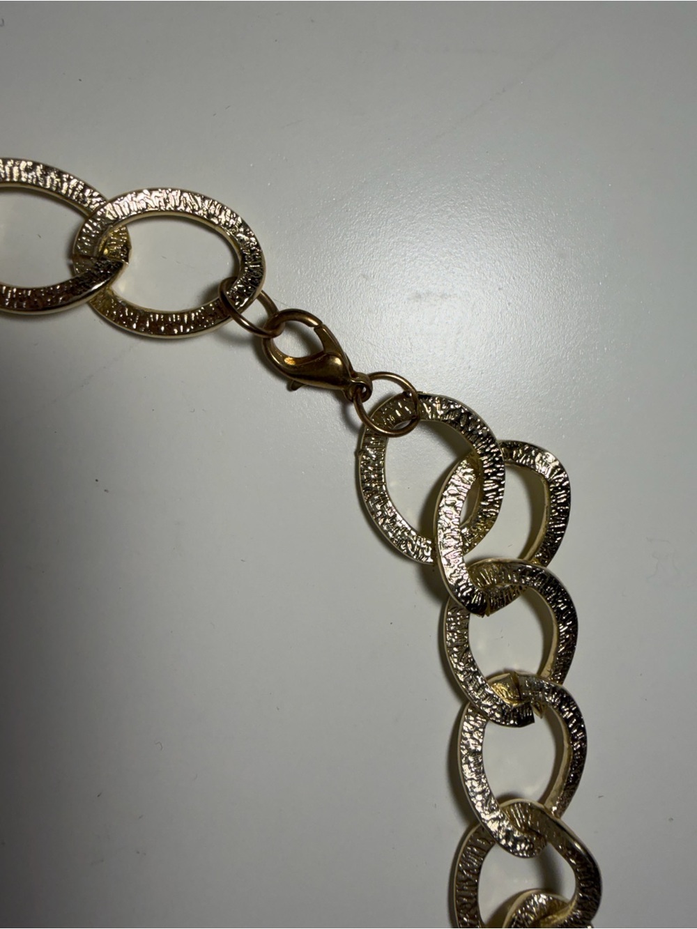 Multi-Strand Aqua Bead Statement Necklace - Gold Chain - Picture 3 of 3